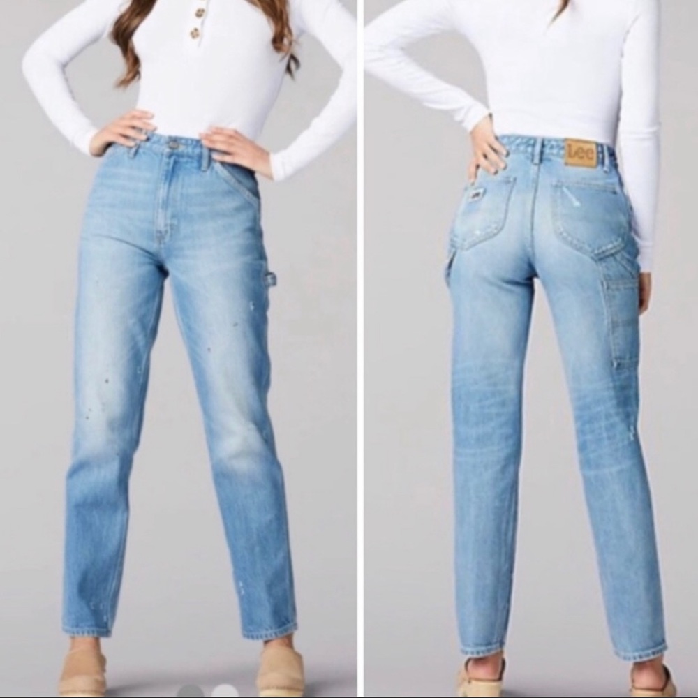 Lee Vintage Modern‎ High Waisted DungareeCarpenter Ankle Jeans Size 31